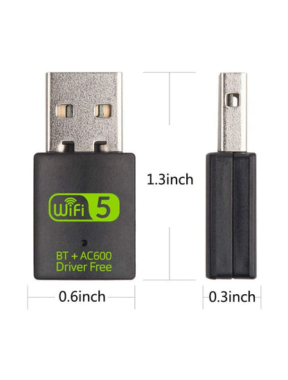 New USB 600mbps Wireless WiFi + Bluetooth Adapter
